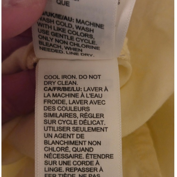 The Drop Lexi Puff-Sleeve Butter Yellow Sweetheart Neck Smock Back Dress Sz XXS - Picture 9 of 9